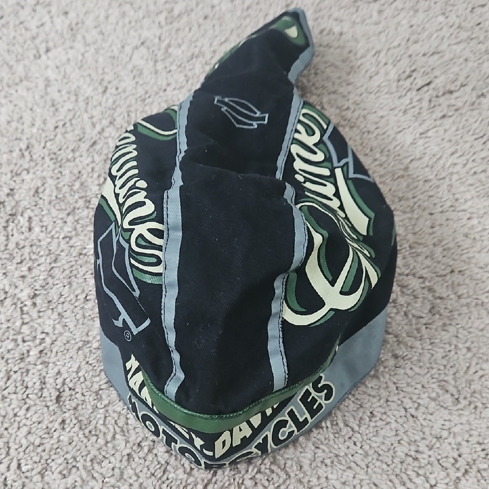 Harley-Davidson Black and Green Logo Bandana